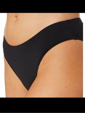 Sea Level Australia Plains Mid Essentials Bikini Pant Bottoms: Black